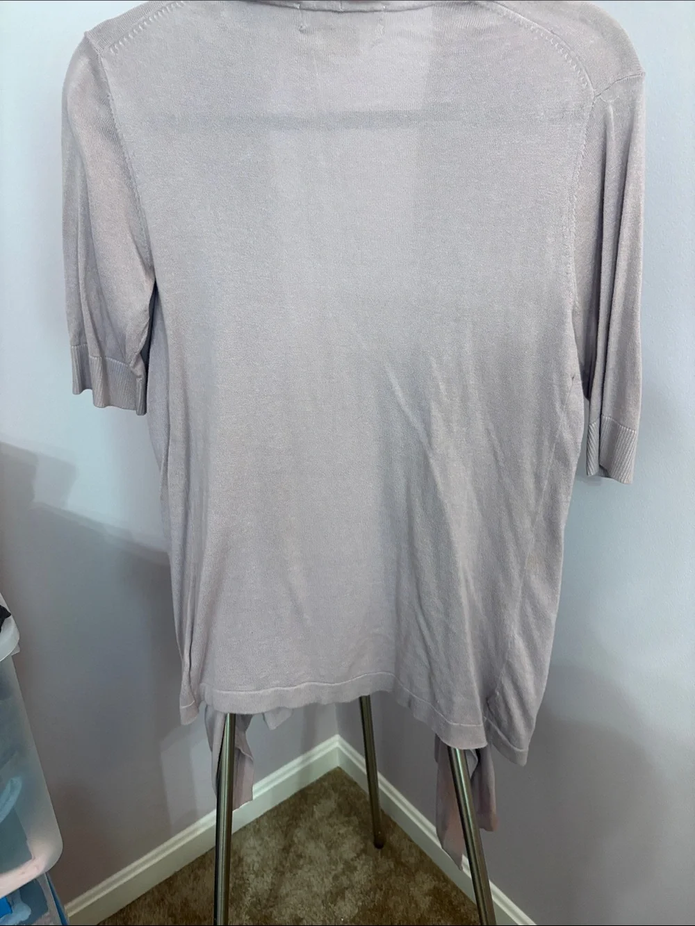 Michael Kors Lavender Open Front Knit Cardigan